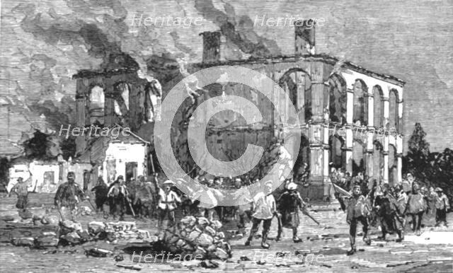 'The Chinese Outrages - The Riots in the Foreign Concessions at Ichang on the Upper Yangtze, 1891 Creator: Unknown.