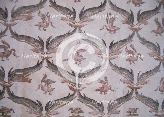 Mosaic, El Jem Museum, El Djem, Tunisia, 2009. Creator: Amanda Waite.