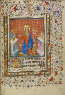 Christ in Majesty; Christ in Majesty between the Altars of the New and Old Law, about 1400-1410. Creator: Unknown.