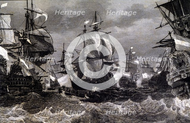 Succession War, naval combat in the sea inlet of Vigo on October 22, 1702 between the Anglo-Dutch…