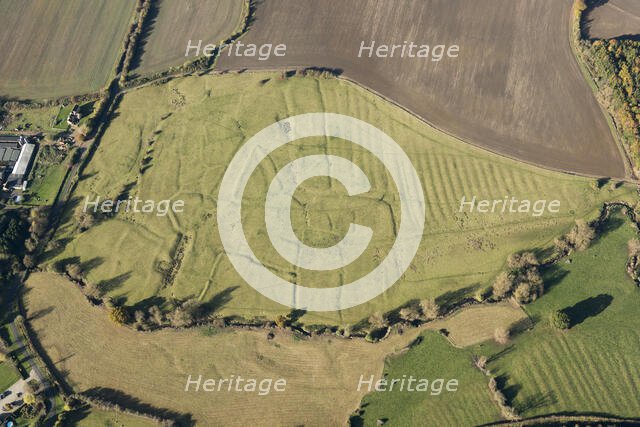 The deserted medieval village earthworks of Lower Ditchford, Aston Magna, Gloucestershire, 2016. Creator: Damian Grady.