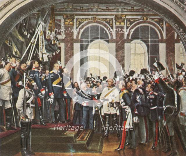 The Proclamation of the German Empire at Versailles, 18 January 1871, (1936). Creator: Unknown.