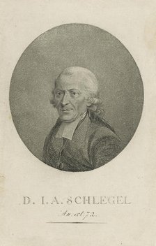 Johann Adolf Schlegel (1721-1793) , c. 1800. Creator: Anonymous.