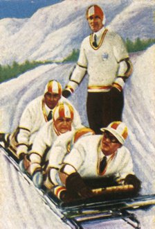 Germany II, German bobsleigh team, 1928. Creator: Unknown.