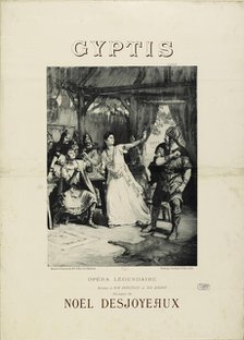 Poster for the Opera "Gyptis" by Noël Desjoyeux, 1891. Creator: Bridgman, Frederick Arthur (1847-1928).