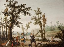 Landscape with Hunters, between 1622-1630. Creator: Cornelius Vroom.