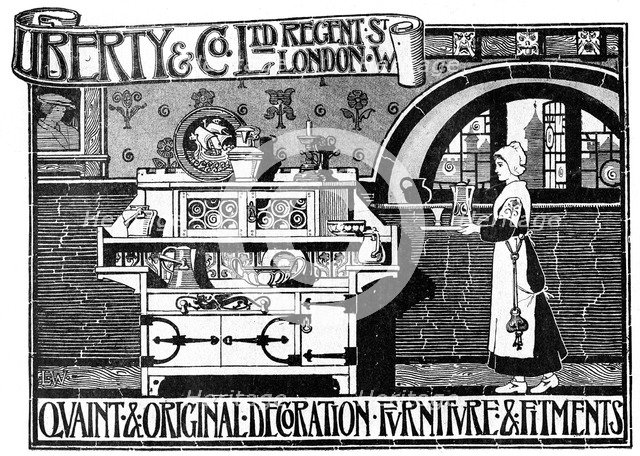 An advertisement for Liberty and Co Ltd, 1898. Artist: Unknown
