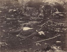 A Sharpshooter's Last Sleep, Gettysburg, Pennsylvania, July 1863. Creator: Alexander Gardner.
