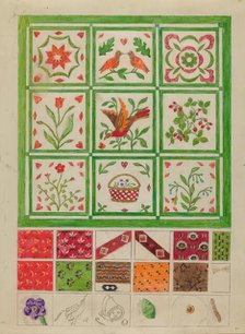 Quilt for Bedspread, 1935/1942. Creator: Edith Magnette.