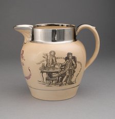 Pitcher, Staffordshire, 1814. Creator: Staffordshire Potteries.