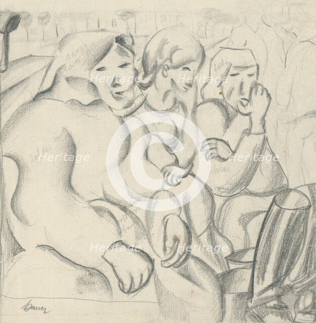 Study of three women, 1924-1928. Creator: Konstantin Bauer.