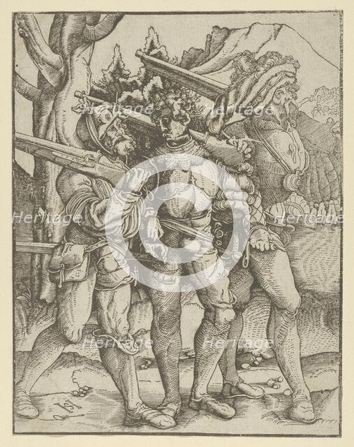 Three Soldiers with Muskets, ca. 1511-15. Creator: Hans Schäufelein the Elder.
