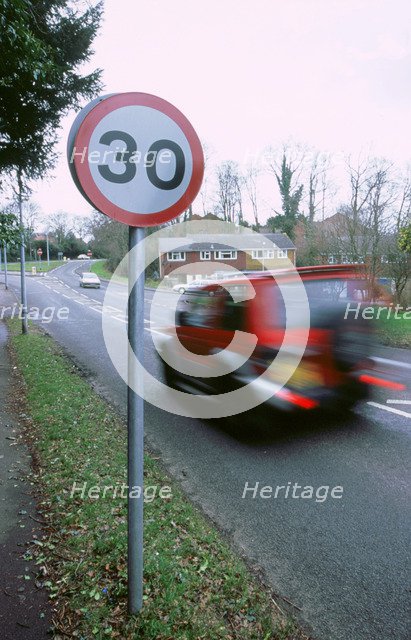 30 mph speed limit sign . Artist: Unknown.
