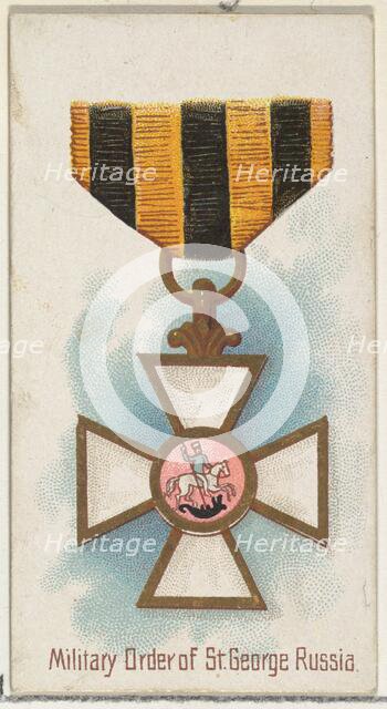 Military Order of St. George, Russia, from the World's Decorations series (N30) for Allen ..., 1890. Creator: Allen & Ginter.