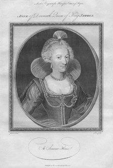 Anne of Denmark, Queen of King James I, 1786.  Artist: Anon.