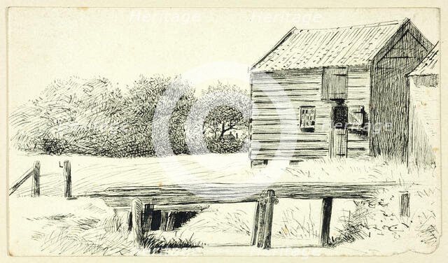 Barn and Bridge, n.d. Creator: Henry Stacy Marks.