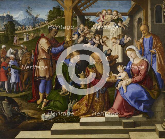The Adoration of the Three Kings, c1525-1530. Creator: Girolamo da Santacroce.