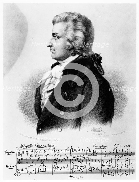 Wolfgang Amadeus Mozart (1756-1791), c1790. Artist: Unknown