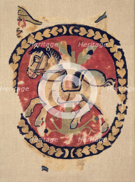 Curtain Fragment with Galloping Horse, 500s. Creator: Unknown.