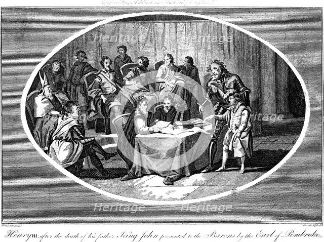 King Henry III (1207-1272) after the death of his father King John (1167-1216), 19th century.Artist: Saunders