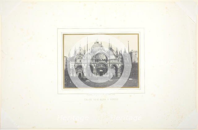 Eglise de St. Marc à Venise, 1851. Creator: Louis-Désiré Blanquart-Evrard.