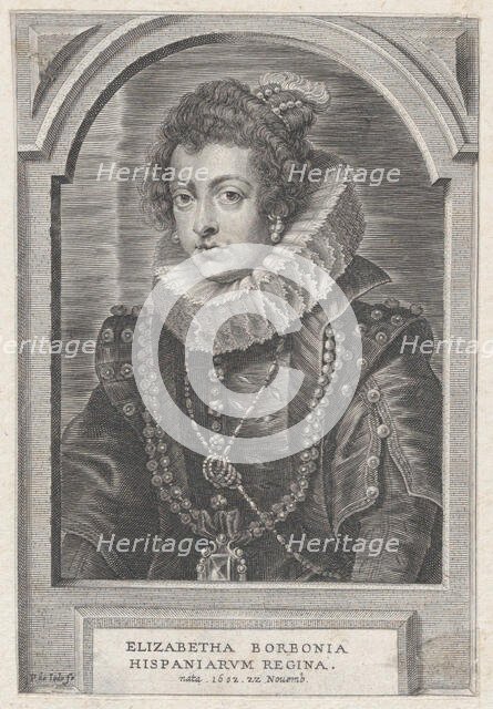 Portrait of Elisabeth of Bourbon, Queen of Spain, ca. 1632-44. Creator: Pieter de Jode II.