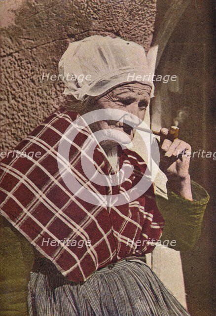 'An Aged Bretonne', c1913. Artist: Charles JS Makin.