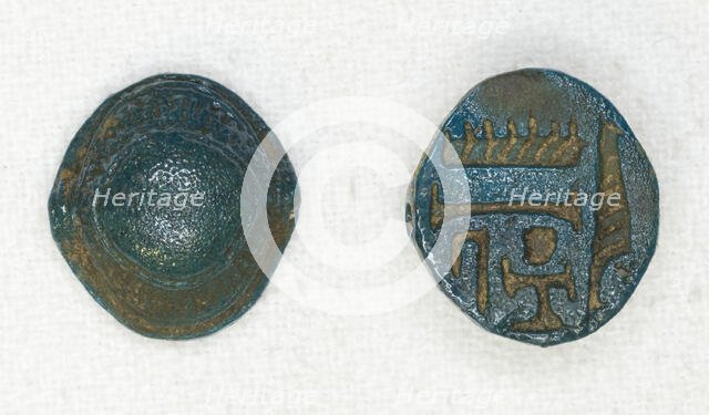 Cowroid: Ankhsenamun, Egypt, New Kingdom, Dynasty 18, reign of Tutankhamun (abt.1336-1327... Creator: Unknown.