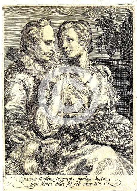 Smell (From the series The Five Senses). Artist: Saenredam, Jan (1565-1607)