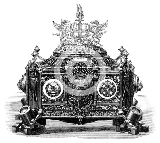 Casket presented to Prince Arthur with the Freedom of the City of London, 1871. Creator: Unknown.