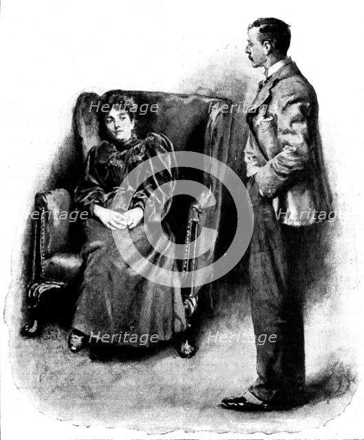 Eve's Ransom..."I am much obliged to him," said Eve, as she sank back in...luxurious repose, 1895. Creator: George Meisenbach.