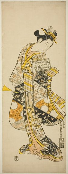 Standing Geisha, c. 1748. Creator: Ishikawa Toyonobu.