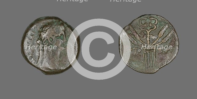 Coin Portraying Emperor Claudius, 41-54 (probably minted about 49-50). Creator: Unknown.