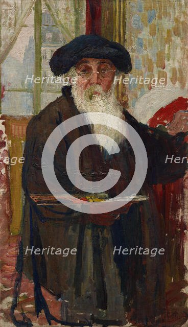 Self-portrait, 1898. Creator: Pissarro; Camille (1830-1903).