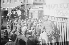 Strikers clamoring for motorman of car, Philadelphia, 1910. Creator: Bain News Service.