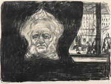Henrik Ibsen at Café of the Grand Hotel, 1902. Artist: Munch, Edvard (1863-1944)