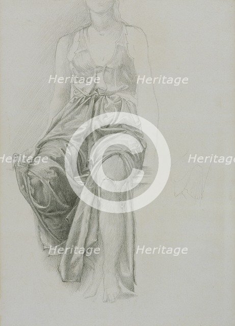 'Drapery study for 'King Cophetua and the beggar maid', c1883. Creator: Sir Edward Coley Burne-Jones.