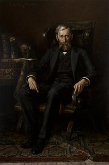 Portrait of Adam Asnyk, 1886. Creator: Aleksy Strazynski.