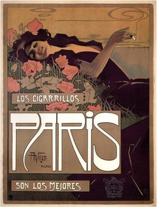 Los Cigarillos Paris, 1901. Artist: Villa, Aleardo (1865-1906)