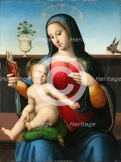 The Virgin and Child with a Goldfinch, Early16th century. Creator: Malatesta (Leonardo da Pistoia), Leonardo di Francesco di Lazzaro (1483-after 1518).