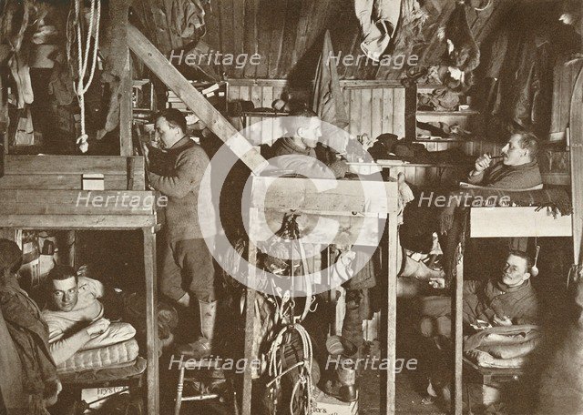 'The Tenements (Cherry-Garrard, Bowers, Oates, Meares, Atkinson)', 9 October 1911, (1913). Artist: Herbert Ponting.