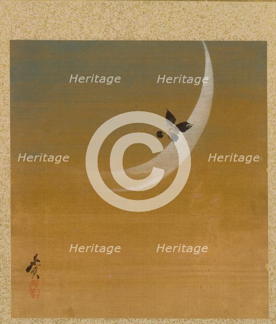 Leaf from Album of Seasonal Themes: Mouse, 1847. Creator: Shibata Zeshin (Japanese, 1807-1891).