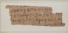 Papyrus Fragment of a Letter, Coptic, 7th century. Creator: Unknown.