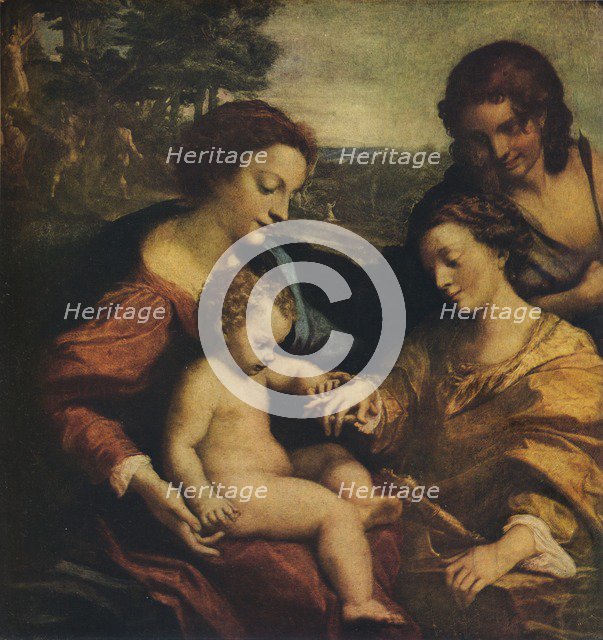 'The Mystic Marriage of St Catherine', 1526-1527.  Artist: Correggio.