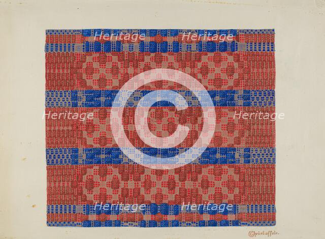 Coverlet (Reverse Side), 1935/1942. Creator: Cornelius Christoffels.