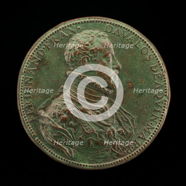 Fernando Francesco II d'Avalos, c. 1530-1571, Marquess of Pescara [obverse]. Creator: Annibale Fontana.
