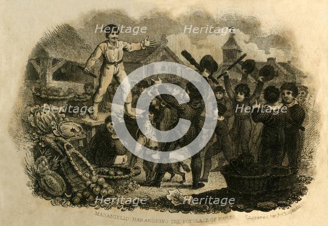 'Masaniello Haranguing the Populace of Naples', 1821.  Creator: J Chapman.