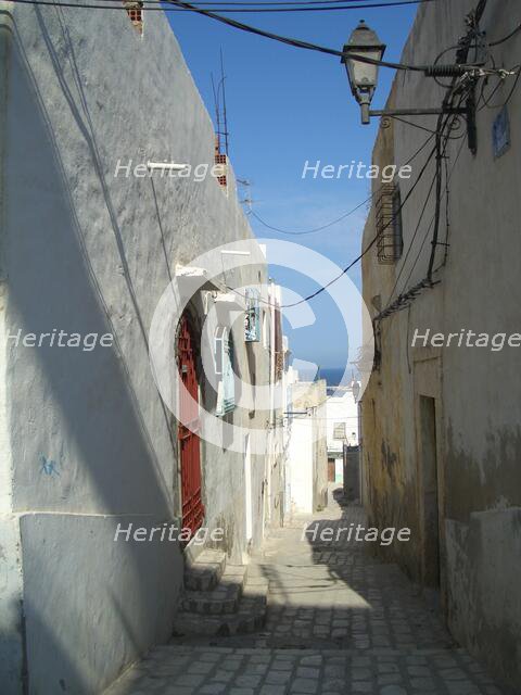 White-painted houses, Sousse, Tunisia, 2009. Creator: Amanda Waite.