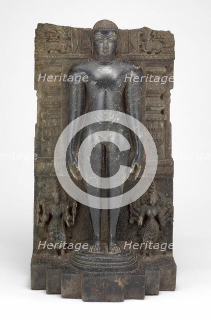 Jaina Tirthankara Chandraprabha Standing in Meditation (Kayotsarga), 12th century. Creator: Unknown.