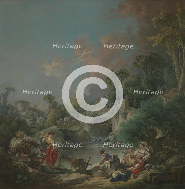 Washerwomen, 1768. Creator: Francois Boucher.